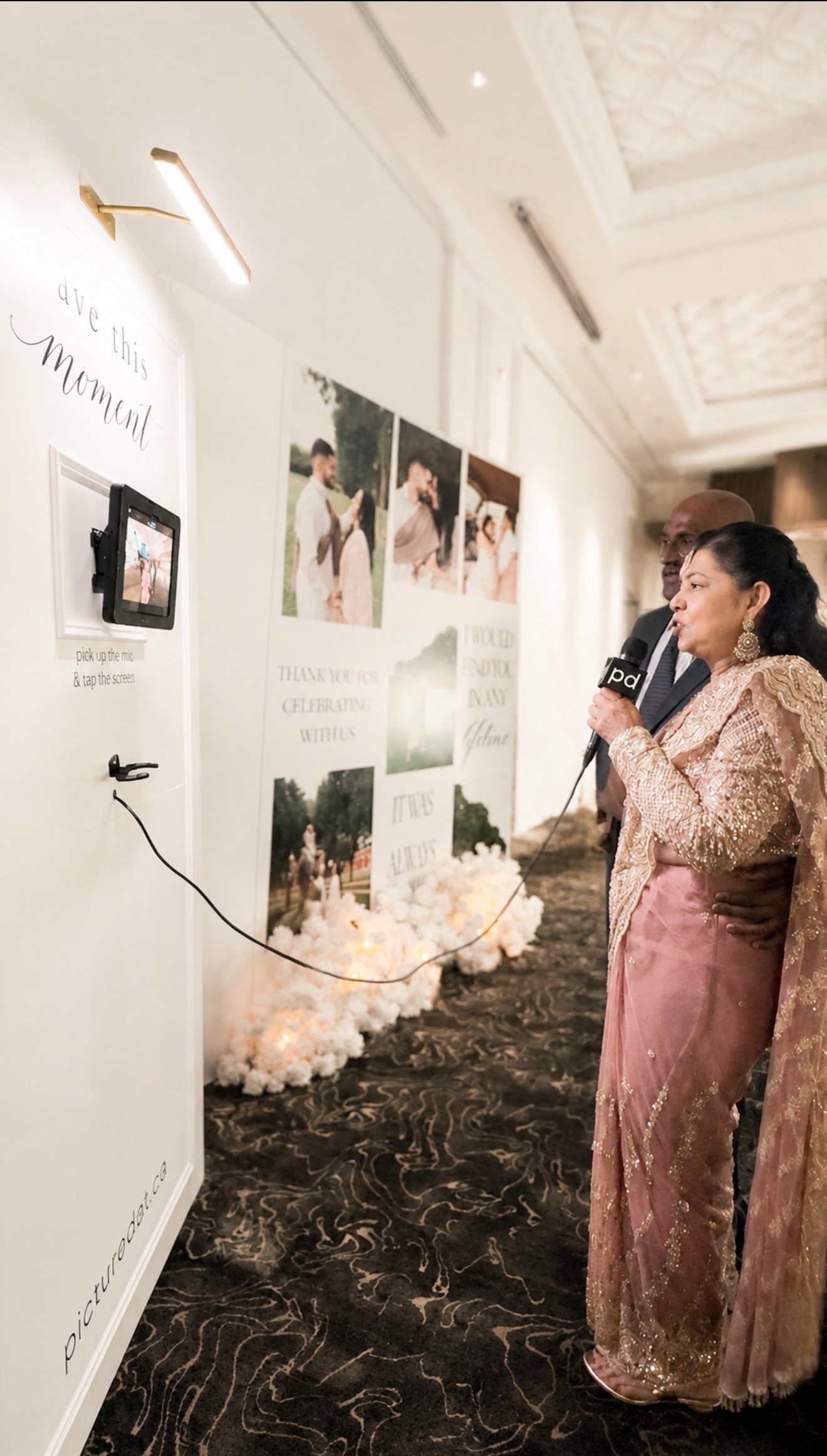 A guest leaving a message at a celebration